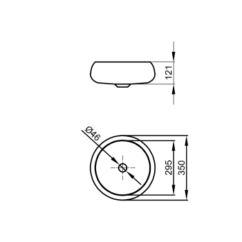 Раковина-чаша на столешницу круглая Bette Craft A240-400
