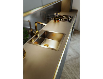 Мойка PURE MONARCH 30 ANTHRACITE-90 FS 515X525 в компл. с выпуском без сифона,