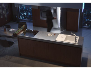 Мойка ALVEUS FORMIC 30 GRANITAL+ ARCTIC-G11M 760X500 1X с сифоном 1127749,