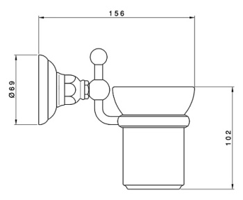 Стакан подвесной Nicolazzi Classica 1488GB