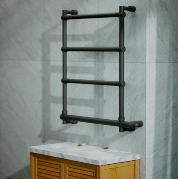 Полотенцесушитель электрический Margaroli Sole 5424704MBBTS 66x57 черный