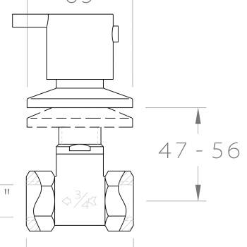 Кран встраиваемый Ramonsoler Drako 3/4" 33073/4X1