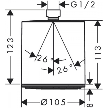Держатель верхнего душа, Hansgrohe, Pulsify, цвет-черный матовый (Nero Opaco, Matt Black)