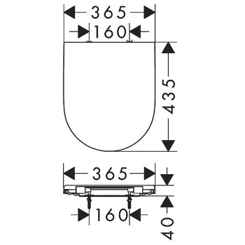HG GladeLake S Сидение для унитаза с микролифтом, с верхним креплением, белый