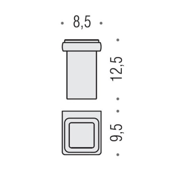Стакан подвесной Colombo Lulu хром/матовое стекло B6202.CR-VAN