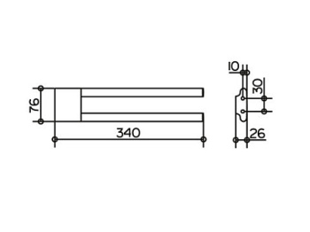 Полотенцедержатель Keuco Edition 400 11519010000 хром
