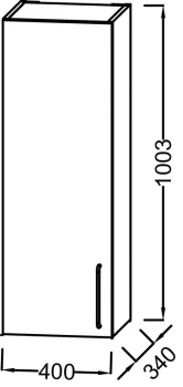 Шкаф 40 см Jacob Delafon Odeon Rive Gauche EB2571G-R9-E52, дуб табак