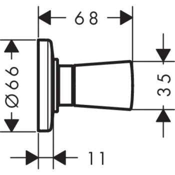 Запорный вентиль Hansgrohe Logis 71970000, хром