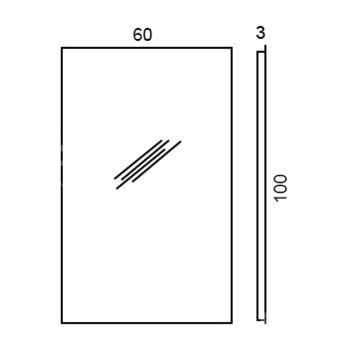 Зеркало Colombo Gallery 60x100см нержавеющая сталь B2013