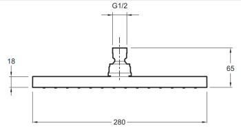 Верхний душ Jacob Delafon Eo E3875-CP