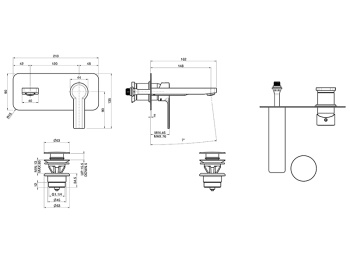 Внешняя часть смесителя для раковины Fima Carlo Frattini Mast F3141WX5CR хром