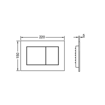 Клавиша смыва Tece Tecenow 9240403 черный
