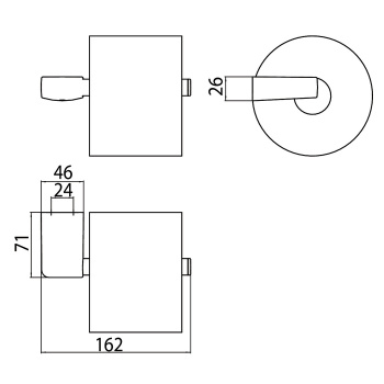 Запасной держатель туалетной бумаги Emco Trend, горизонтальный, хром 0205 001 00