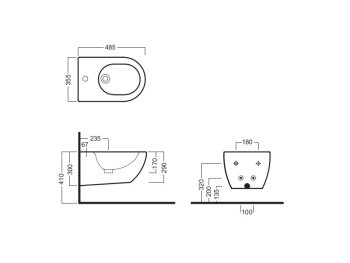 Биде подвесное Hatria FUSION COMPACT Y5A001