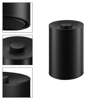 Ведро для мусора Keuco Plan 4989370037 с крышкой, 5 л, черный матовый