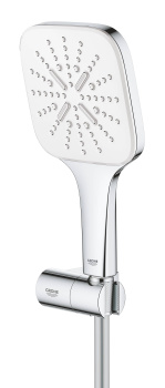 Душевой набор GROHE Rainshower SmartActive 130 Cube, 3 вида струй, белая луна 26588LS0