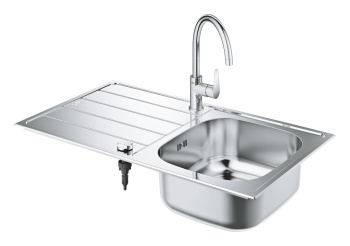 Мойка и смеситель для мойки GROHE K200 45-S 86/50 1.0, нержавеющая сталь 31562SD1