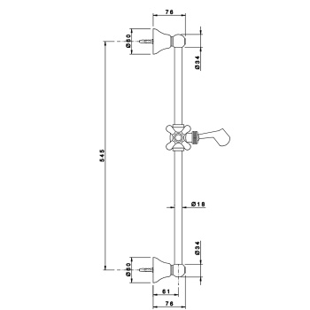 Душевая штанга Nicolazzi Doccia 545мм, хром C8071CR