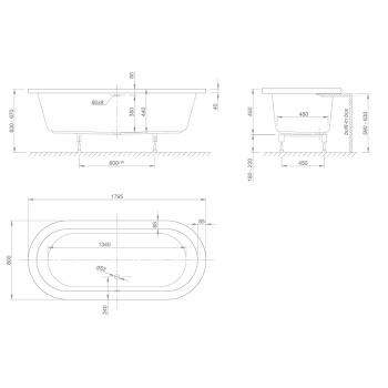 Акриловая ванна KNIEF Fit 179.5x80 0400-082