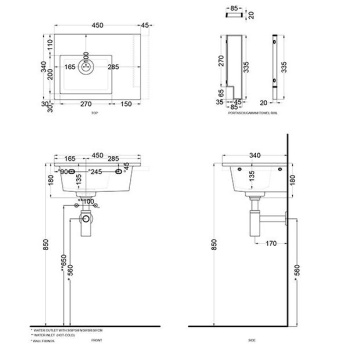 Раковина подвесная Cielo Era ERLA45SF CP 45 см розовый