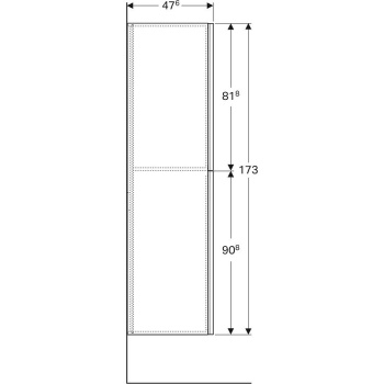 Шкаф-пенал Geberit Acanto 500.638.JK.2 Темно-серый