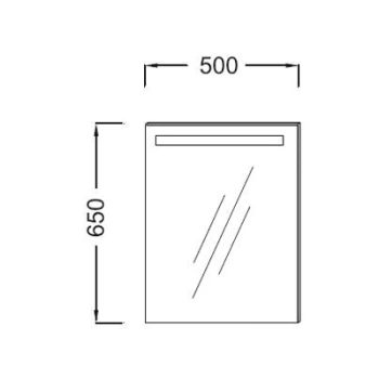 Зеркало Jacob Delafon Parallel 50 (EB1410-NF) c подсветкой