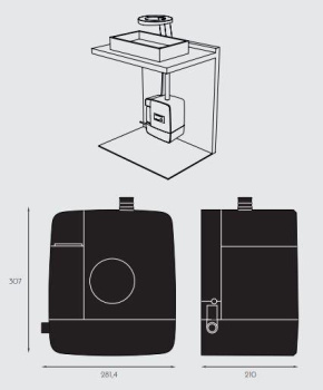 Сушилка для рук Nofer с краном и дозатором мыла 3 в 1 Concept 3 01902.S