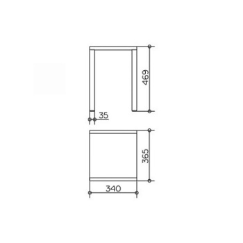 Табурет Keuco Plan 14982010051 хром\белый
