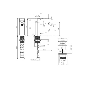 Смеситель для биде Bossini Gillo Z00705.030 хром