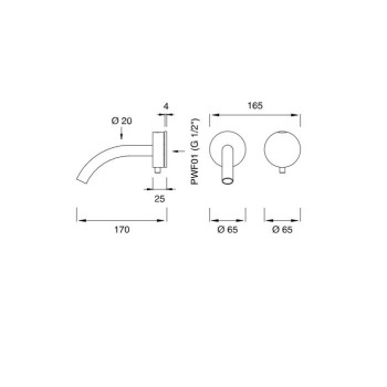 Смеситель для ванны CЕА Design Giotto Plus GIO 77 S сталь