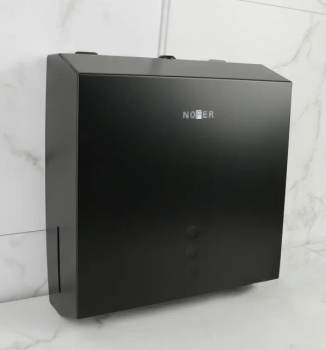 Диспенсер для бумажных полотенец Nofer из нержавеющей стали черный 300х280х100 мм 04006.N