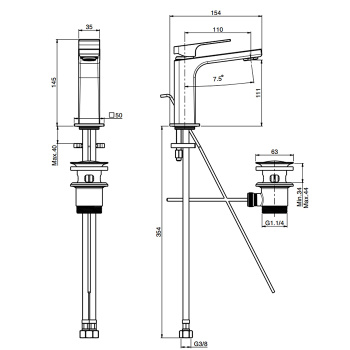 Смеситель для раковины Fima Carlo Frattini Fit F3381CR.2.ES хром