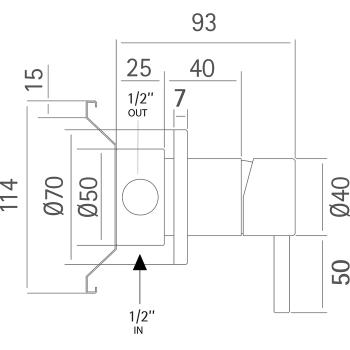 Переключатель Cisal Xion на 2 положения,внешняя и внутренняя части в комплекте, нержавеющая сталь XI000200D1