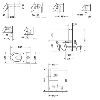 Чаша напольного унитаза Duravit Starck 3 2145090000