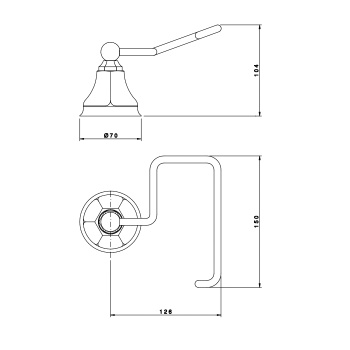 Держатель для туалетной бумаги Nicolazzi Teide gold brass 1492GB05