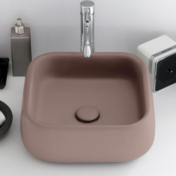 Раковина накладная Cielo Shui SHLAA40 CP 40 см розовый