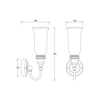 Декоративный светильник с абажуром Burlington BL24 хром