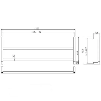 Полотенцесушитель электрический Margaroli Panorama 830117003CRN 45x120 хром