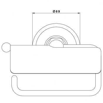 Держатель туалетной бумаги Nicolazzi Accessori Bagno Minimale хром 1492MCR