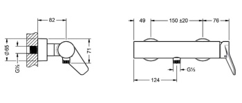 Смеситель для душа Jorger Eleven 633.20.600.000 chrome