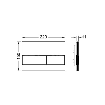 Клавиша смыва Tece Square 9240805 зеленое стекло кнопка хром