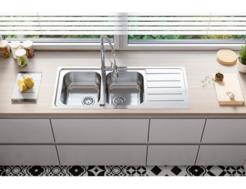 Мойка LINE MAXIM 100 SAT-90 1165X505 в компл.с сифоном 1127257,