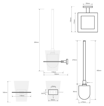 Туалетный ершик Bemeta Plaza 118113012
