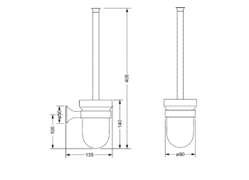 Ершик туалетный Jorger Valencia 638.00.000.000 хром