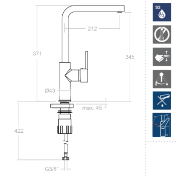 Смеситель для кухни Ramonsoler Drako 332902