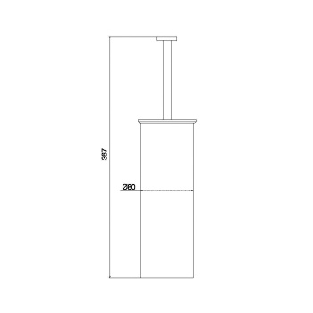 Ёршик напольный Fima Carlo Frattini Rotola брашированный черный хром F6006/3CS