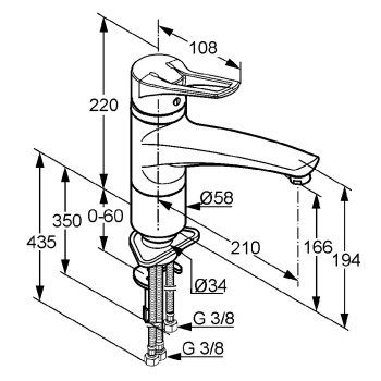 Смеситель для кухни Kludi Mx 399050562