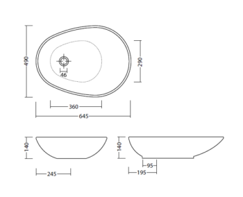 Накладная раковина для установки на столешницу Alice Ceramica Joker Spoon (Италия), белый глянцевый
