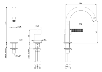 Смеситель для раковины Daniel Club ANC655SM латунь Сан-Марко