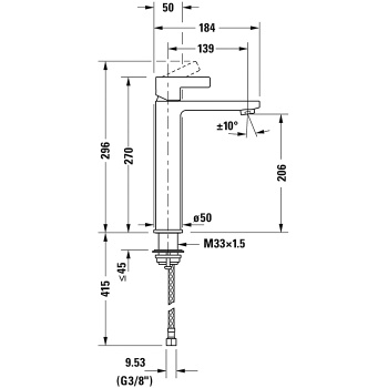 Смеситель для раковины Duravit D-neo DE1030002010 хром